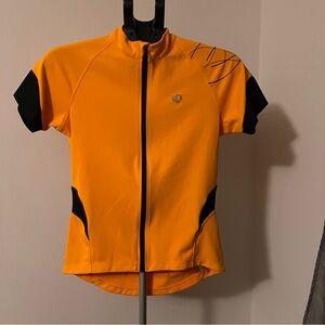 Pearl Izumi Black and Orange Zippered Short Sleeve Jersey